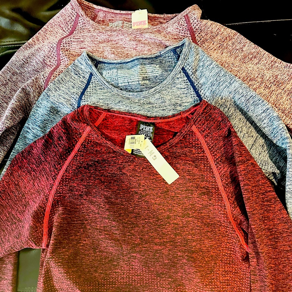 3 Pink Workout tops
